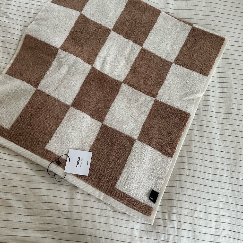 HAY Design Checkered Hand Towel NWT